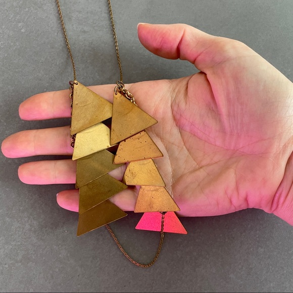 Laura Lombardi Scale Necklace Brass - Picture 9 of 11